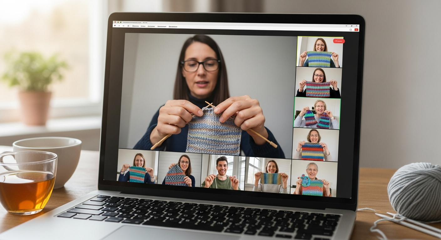 Групповой онлайн-урок вязания