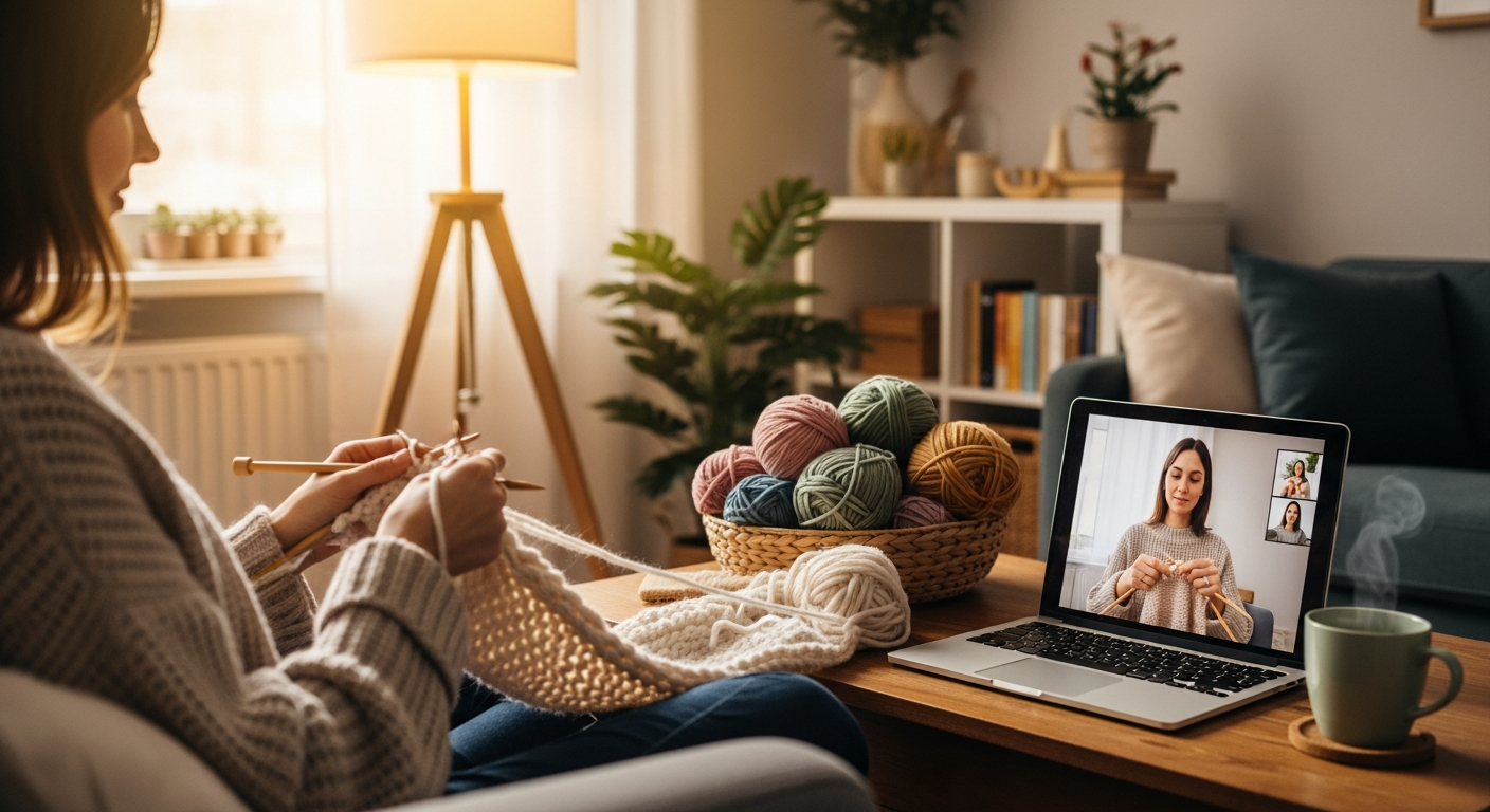 Онлайн урок по вязанию спицами Yarni